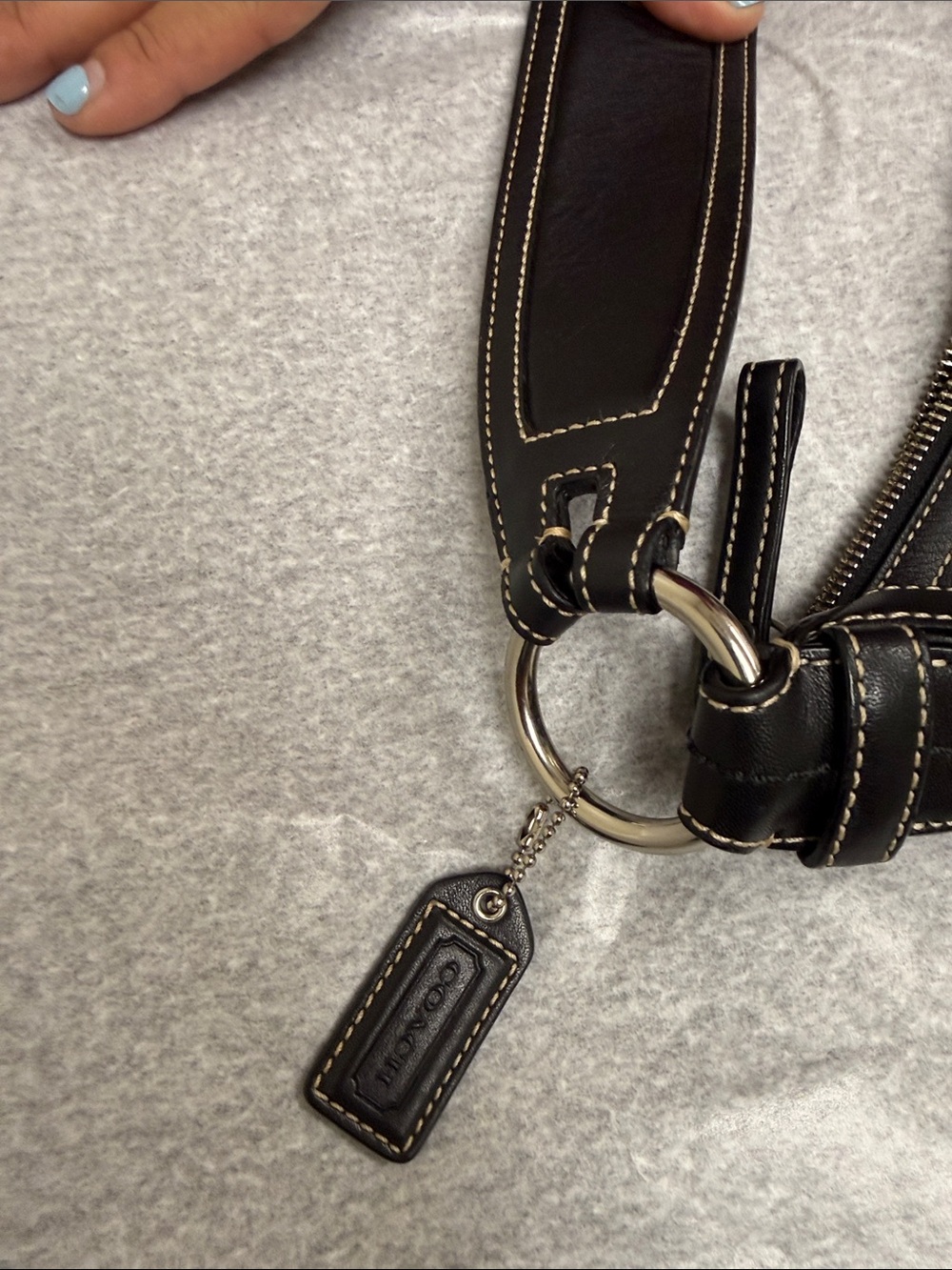 Vintage Y2K Coach Leather Soho Medium Hobo Shoulder Bag Black - Picture 9 of 13